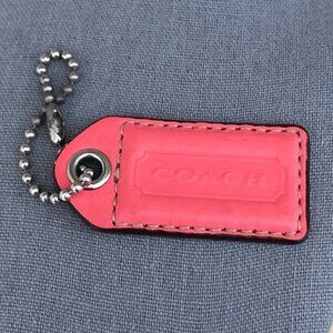 Coach Leather Handbag Tag Fob - 1.25"L x 2.5"W Hang Tag